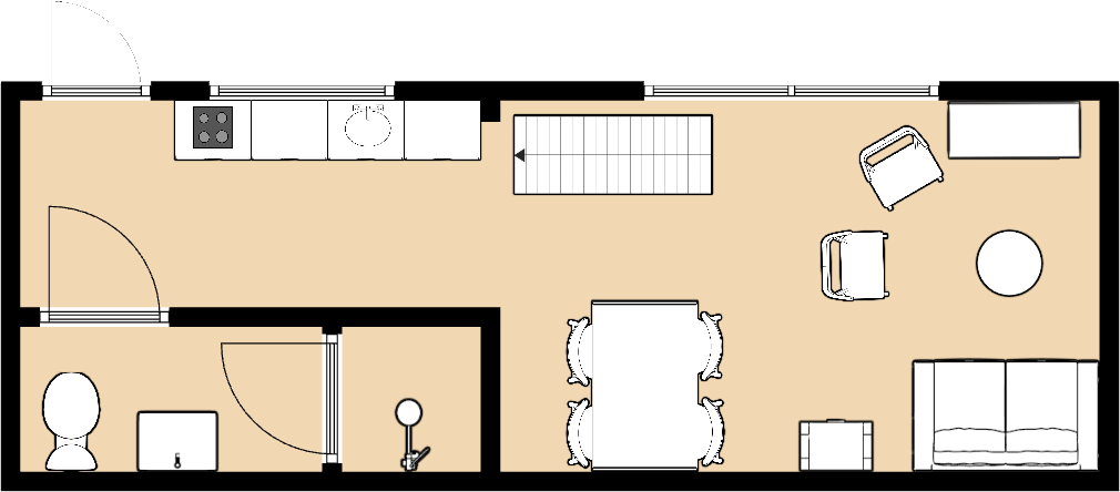 Plattegrond van de begane grond